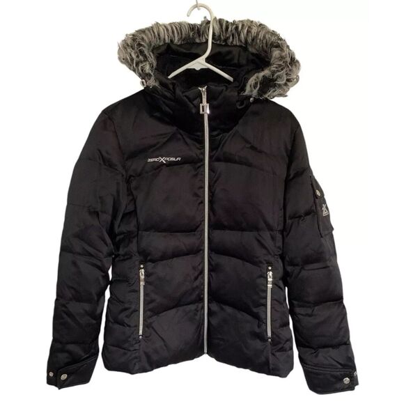 ZeroXposur Jackets & Blazers - ZeroXposur Women's Puffer Jacket Black Faux-Fur Hood Ski Coat Size Med